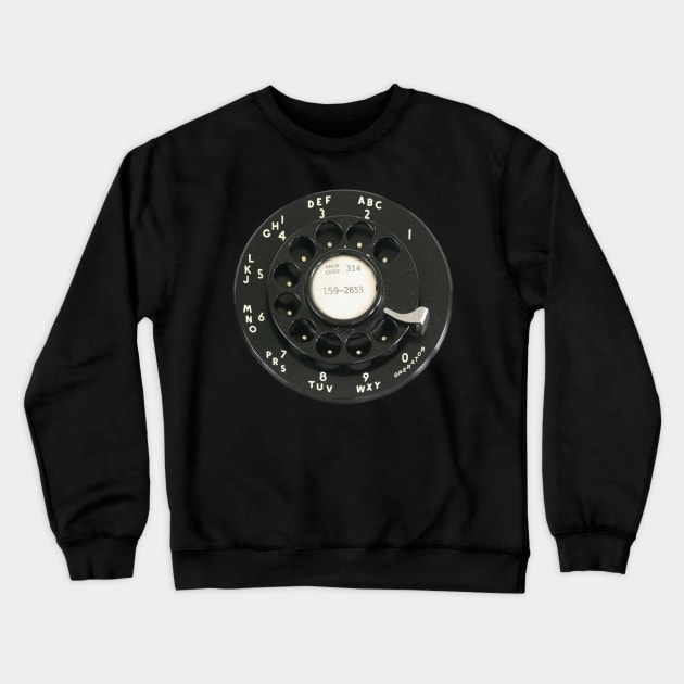 Retro Rotary Dial Pi Phone Number Crewneck Sweatshirt by Lyrical Parser